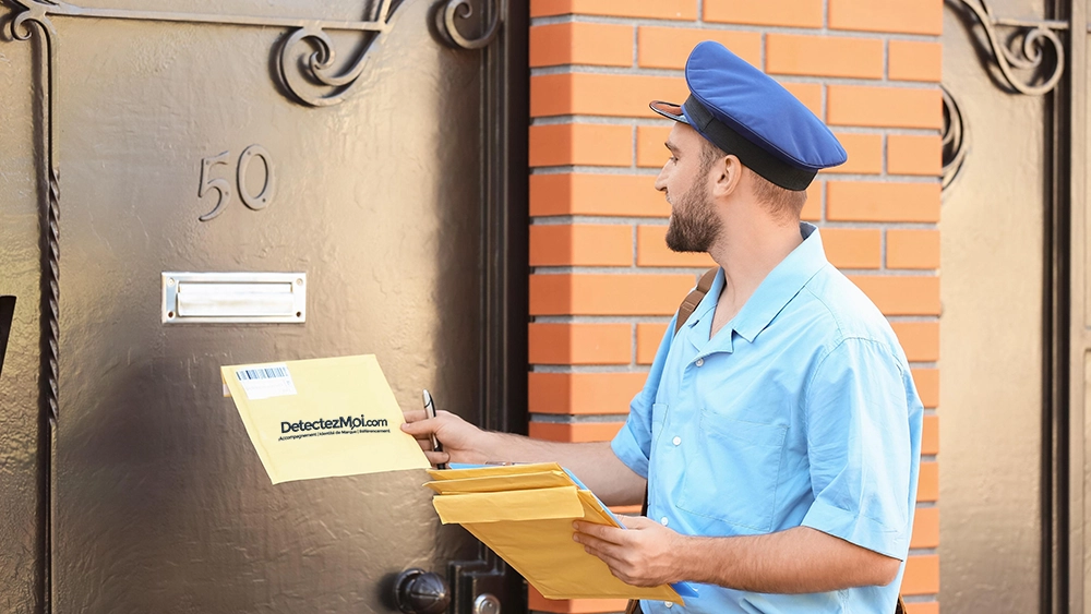 Facteur qui livre une une newsletter